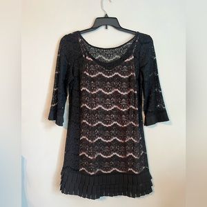 EUC Julia Jordan lace black dress
